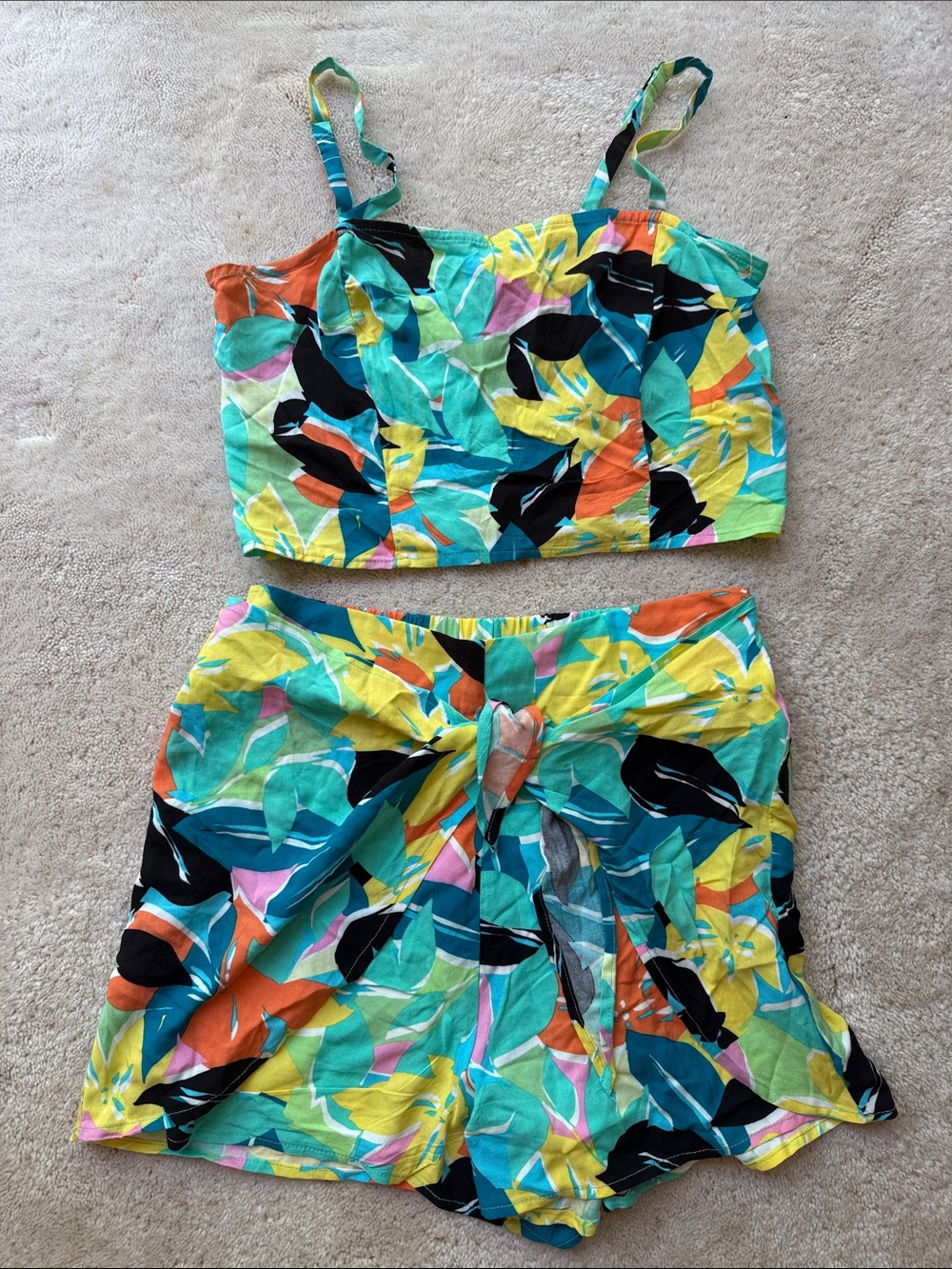 Lily Rose Tropical Shirt short set